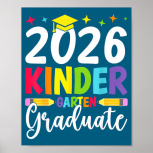 Absolvent des Kindergartens Vorschulabschluss Poster