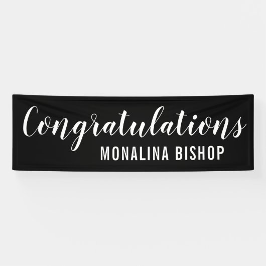 Absolvent des Schwarz-| der Glückwunsch-| Banner (Horizontal)