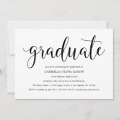 Absolvent | Einladung zur Black Script Graduation (Vorderseite)