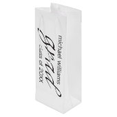 Absolvent Geschenktüte Für Weinflaschen (Rückseite Schrägansicht)
