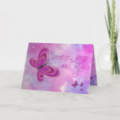 Absolvent, GLÜCKWÜNSCHE, rosa schillernder Karte (Vorderseite)