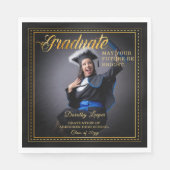 Absolvent Goldene Touch Brighert deine Zukunft. Serviette (Vorderseite)