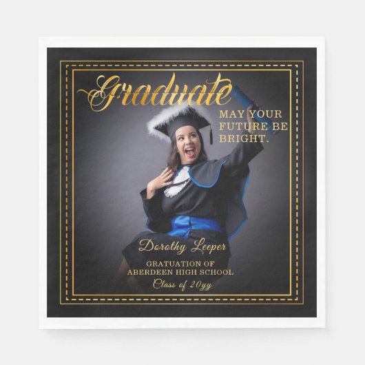 Absolvent Goldene Touch Brighert deine Zukunft. Serviette (Vorderseite)