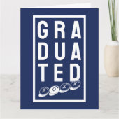 Absolvent. Herzlichen Glückwunsch zu Ihrer Abschlu Karte (Vorderseite)