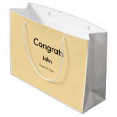 Absolvent Junge Name Gratulation Datum Jahr Text Große Geschenktüte (Rückseite Schrägansicht)
