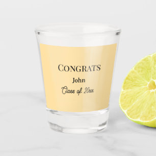 Absolvent Junge Name Gratulation Datum Jahr Text Schnapsglas