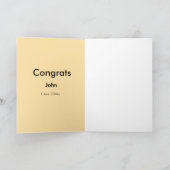 Absolvent Junge Name hinzufügen Gratulation Datum Karte (Innenseite)