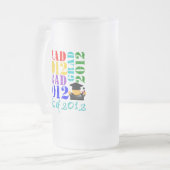 Absolvent-Klasse von 2012 Mattglas Bierglas (Vorderseite Links)