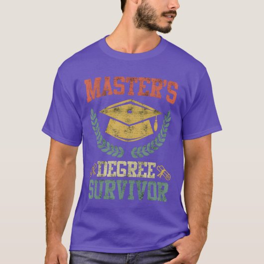 Absolvent Master-Abschluss Überlebender Master-Abs T-Shirt (Vorderseite)