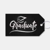 Absolvent mit GraduiertenCap Geschenkanhänger (Vorderseite (Horizontal))