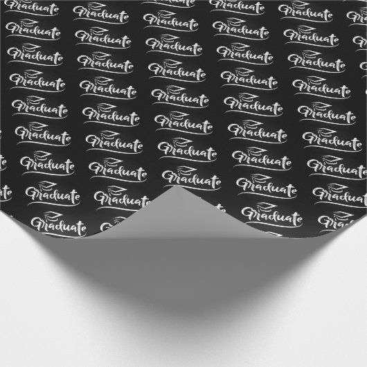 Absolvent mit GraduiertenCap Geschenkpapier (Ecke)