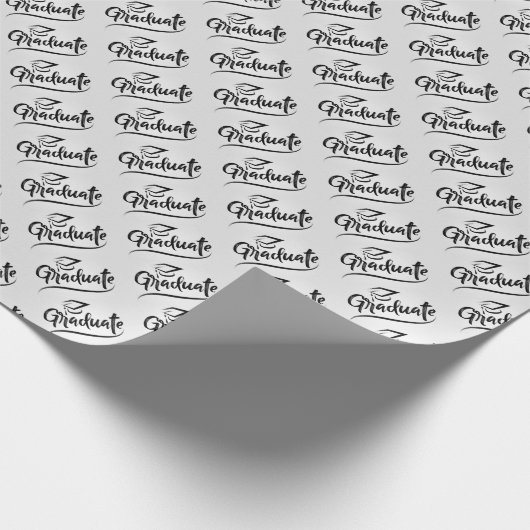 Absolvent mit GraduiertenCap Geschenkpapier (Ecke)