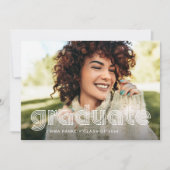 Absolvent | Moderne Disco Typografie und zwei Foto Ankündigung (Vorderseite)