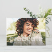 Absolvent | Moderne Disco Typografie und zwei Foto Ankündigung (Stehend Vorderseite)