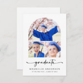 Absolvent | Moderner Foto Arch 3 Abschluss Ankündigung (Vorne/Hinten)