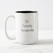 Absolvent Name PhD Zweifarbige Tasse (Links)