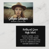 Absolvent-Namen-Skript des Abschluss-modernes Visitenkarte (Vorne/Hinten)