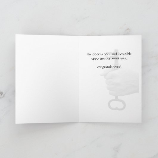 Absolvent - offene Tür Karte (Innenseite)