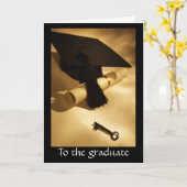 Absolvent - offene Tür Karte (Gelbe Blume)