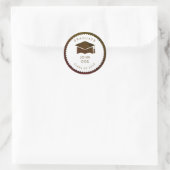 Absolvent Runder Aufkleber (Tasche)