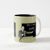 Absolvent-Schule Zweifarbige Tasse (VorderseiteRechts)