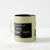 Absolvent-Schule Zweifarbige Tasse (Vorderseite Links)