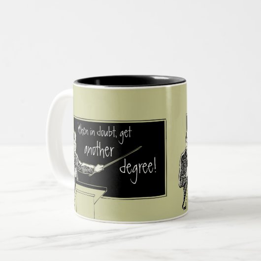 Absolvent-Schule Zweifarbige Tasse (Vorderseite Links)