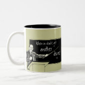 Absolvent-Schule Zweifarbige Tasse (Links)