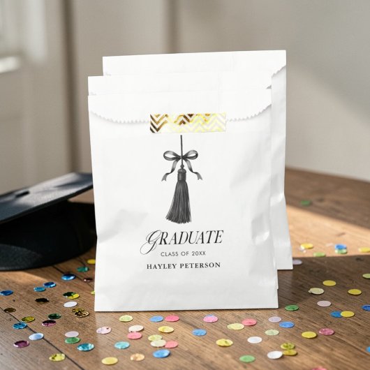 Absolvent schwarze Fliege Quaste Abschlussfeier Geschenktütchen