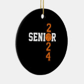 Absolvent Senior Class 2024 Abschluss Basketball Keramik Ornament (Rechts)