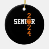 Absolvent Senior Class 2024 Abschluss Basketball Keramik Ornament (Vorne)