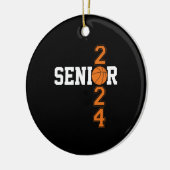 Absolvent Senior Class 2024 Abschluss Basketball Keramik Ornament (Links)