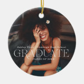 Absolvent | Sentimental Foto Keepake Weihnachten Keramik Ornament (Vorne)
