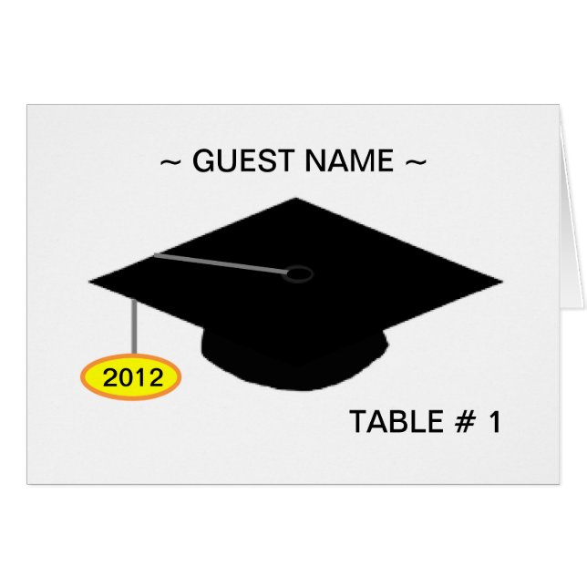 Absolvent-Tabelle # Platzkarte (Vorderseite (Horizontal))