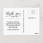 Absolvent | Vier Fotos | Danke Postkarte (Rückseite)