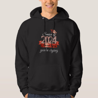 Absolvent von 2024 Ich weine nicht Ich Schwarz Rot Hoodie