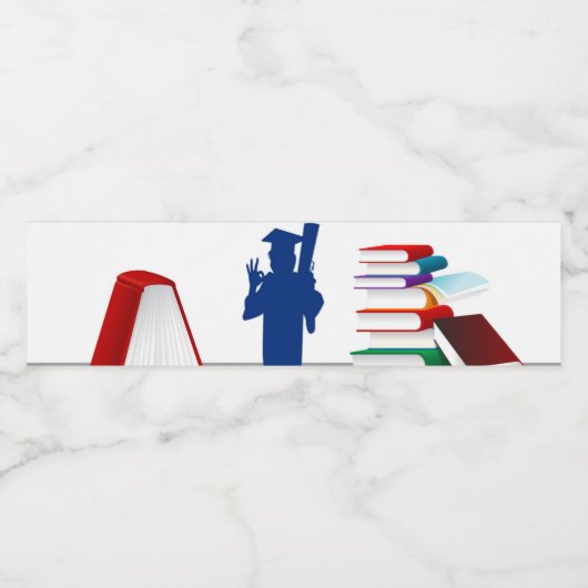 Absolvent Wasserflaschenetikett (Einzelnes Label)