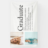 Absolvente Definition 2 Foto Modernes Schwarz und Banner (Vertikal)