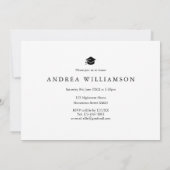 Absolvente Definition 2 Foto Schwarz und Weiß Einladung (Rückseite)