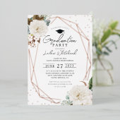 Absolvente der Blumenwasserprüfung Folieneinladung (Stehend vorne)