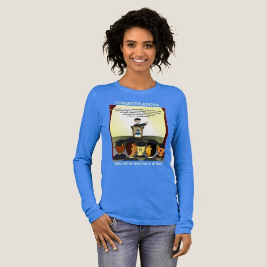 Absolventen Blau Tri-Blend Shirt (Volle Vorderseite)
