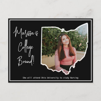 Absolventen-College Bound Ohio Ankündigungspostkarte