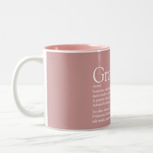 Absolventen Definition Moderne Dusty-Rose mit zwei Zweifarbige Tasse (Links)