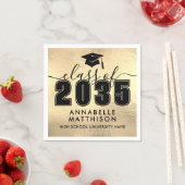 Absolventen Gold Abschlussfeier Serviette (Beispiel)