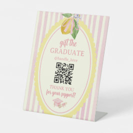 Absolventen-QR-Code-Geschenkfonds Sockelschild