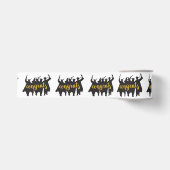 Absolventen-Silhouetten mit Gratulationstext Ripsband (Vorderseite)