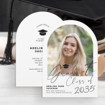 Absolventenbogenfoto moderne Schrift Graduationspa