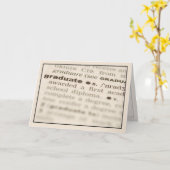 Absolventendefinition Karte (Gelbe Blume)