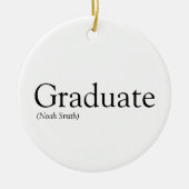 Absolventendefinition modern Schwarz/Weiß Keramik Ornament (Vorne)