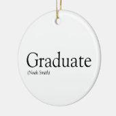 Absolventendefinition modern Schwarz/Weiß Keramik Ornament (Links)